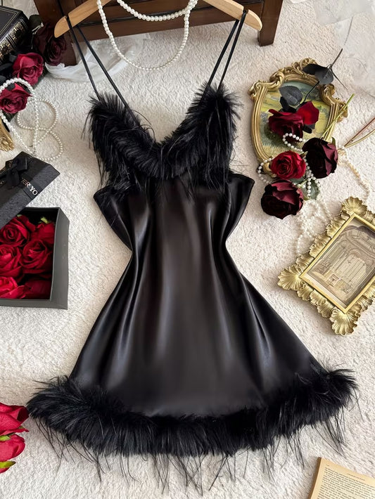 Women's Elegant V-Neck Camisole Nightgown